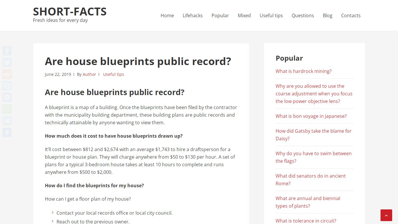 Are house blueprints public record? – Short-Facts